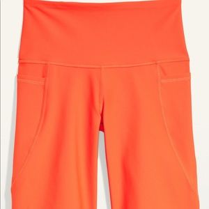 High-Waisted PowerSoft Side-Pocket Biker Shorts
